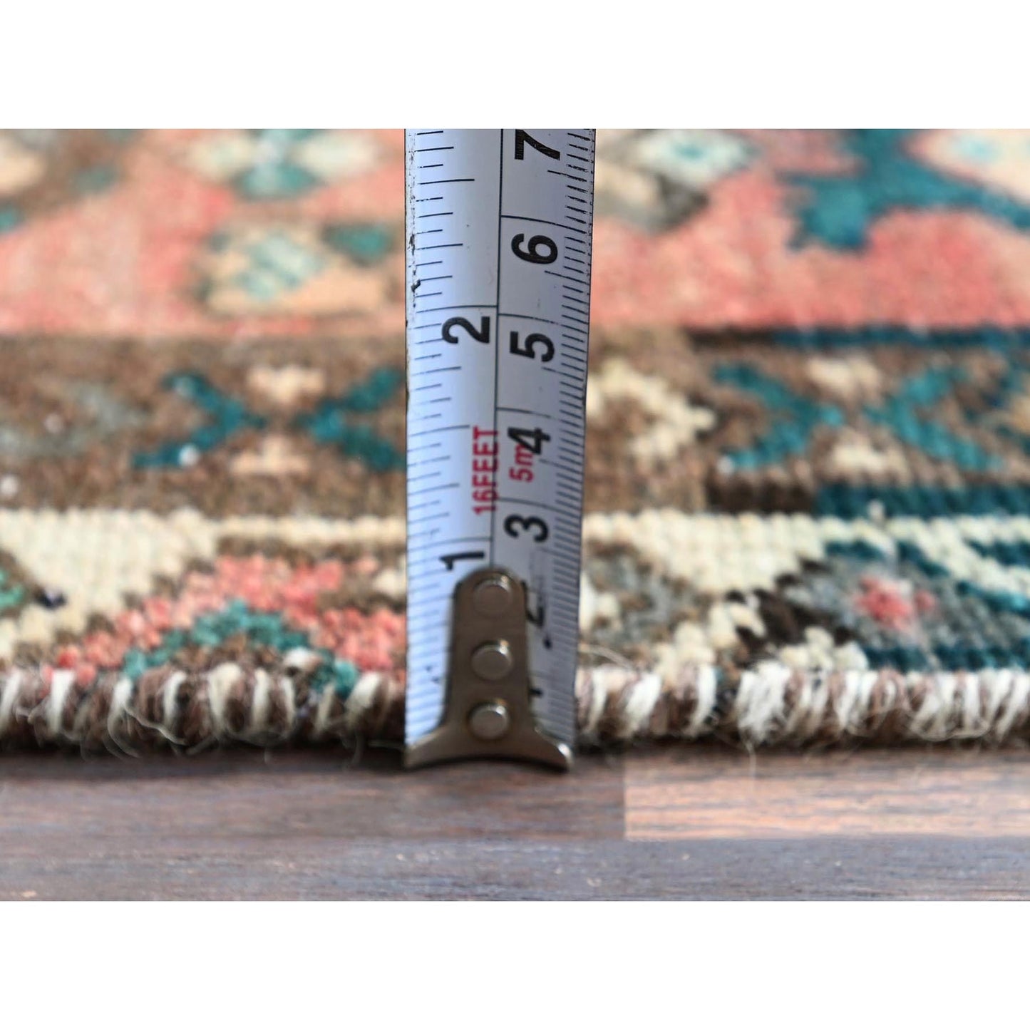 2'7"X9'1" Red Vintage Zoroastrian Khamadan Hand Knotted All Wool Runner Rug