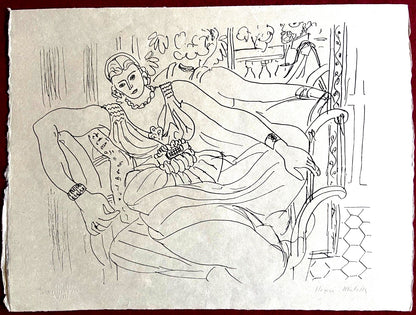 Henri Matisse Lithograph Coa Signed Contract Numbered By Hand