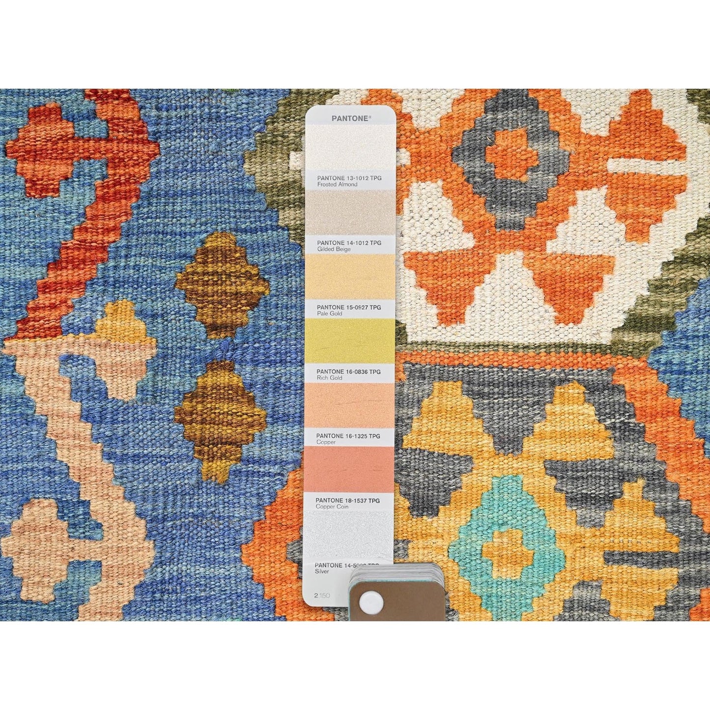 1'10"X5' Colorful Afghan Kilim 100% Wool Rug Flat Weave Hand Woven Runner