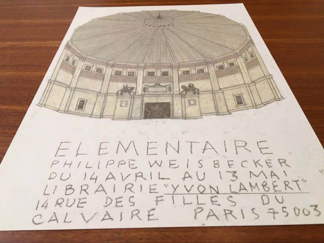 Philip Weissbecker Exhibition "Elmentaire" Poster Offset Print 2018 France Rare