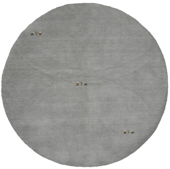 Gray Tribal Design Modern Gabbeh Round Rug 6X6 Kids' Room Carpet