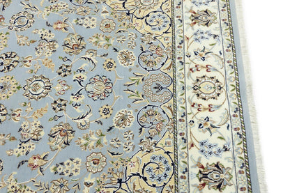 Handmade Indo-Nain Oriental Area Rug Floral