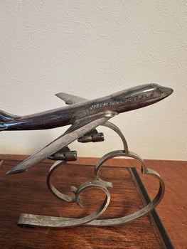 Rare Japan Airlines 20Th Anniversary Silver Aircraft Airplane Model 1971 Jal