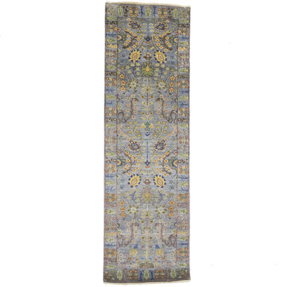 Handmade Tree Of Life Floral Runner Rug Oushak