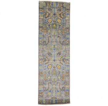 Handmade Tree Of Life Floral Runner Rug Oushak
