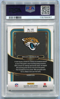 Brian Thomas Jr 2024 Panini Select Purple Prizm Rc #143 46/75 Psa Graded 10