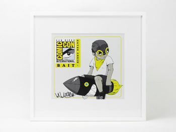 Hebru Brantley Framed Signed Print - Fly Boy 2018 San Diego Comic Con Bait