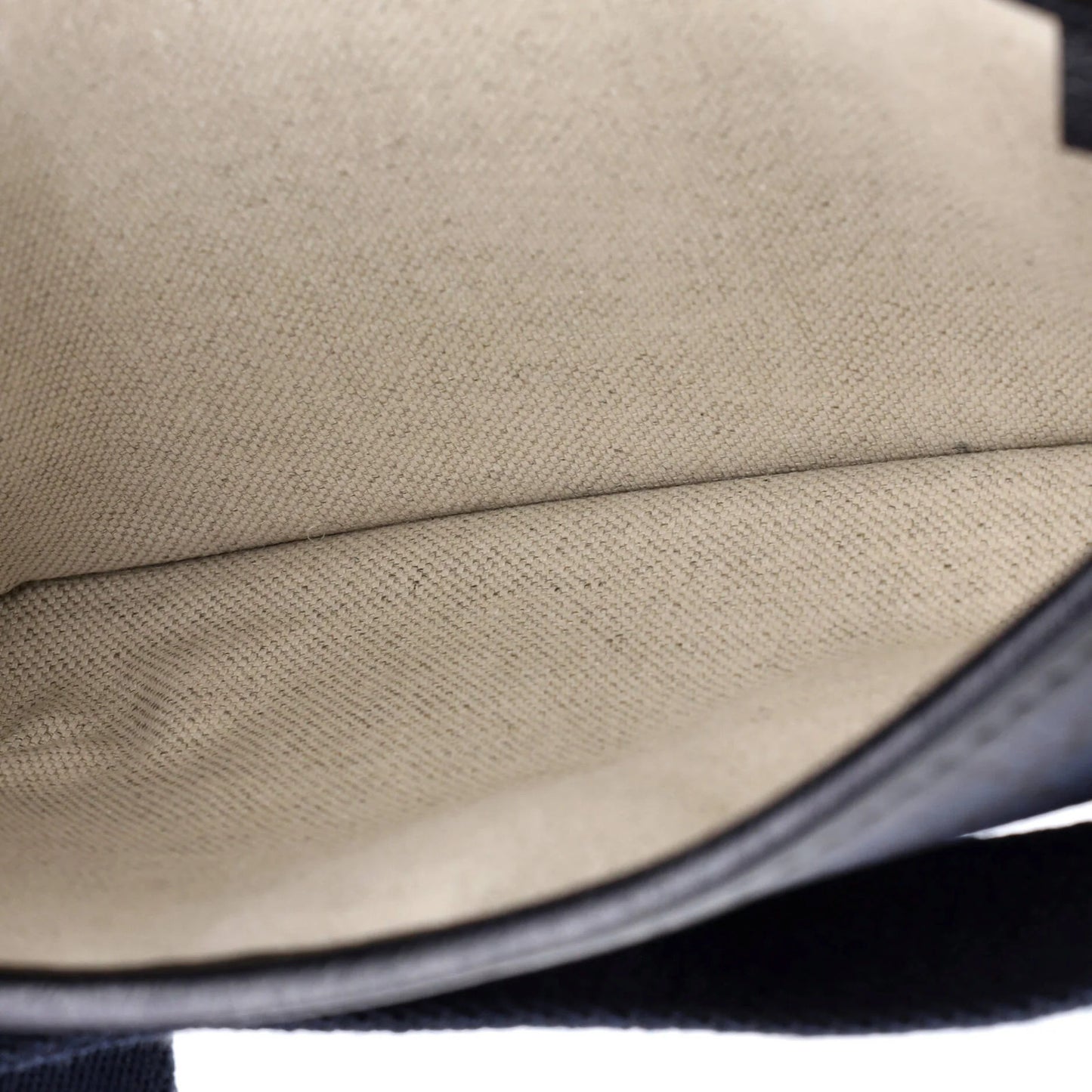 Gucci Flap Belt Bag Gg Coated Canvas With Leather