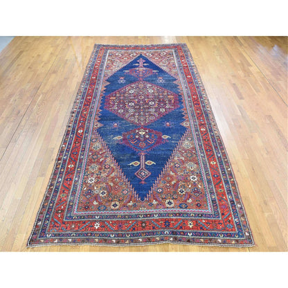 6'5"X14' Blue Antique Northwest Farsian Wool Hand Knotted Wide Runner Rug