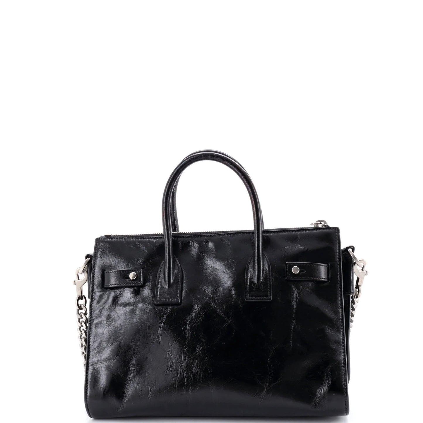 Saint Laurent Sac De Jour Souple Zip Tote Crinkled Glazed Leather Baby