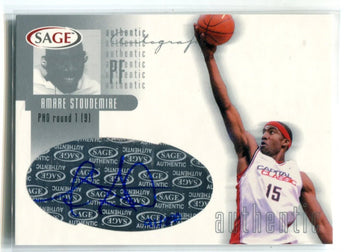 Amare Stoudemire 2002 Sage Rookie Autographed Card #As29 (91/240)
