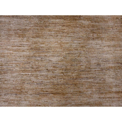 7'10"X9'5" Tawny Brown Plain Solid Pattern Ghazni Wool Hand Knotted Rug