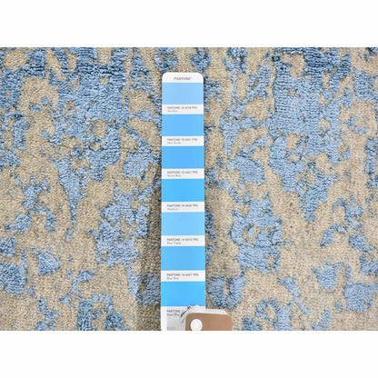 2'5"X6'1" Fine Broken Cypress Tree Design Wool And Art Silk Runner Rug