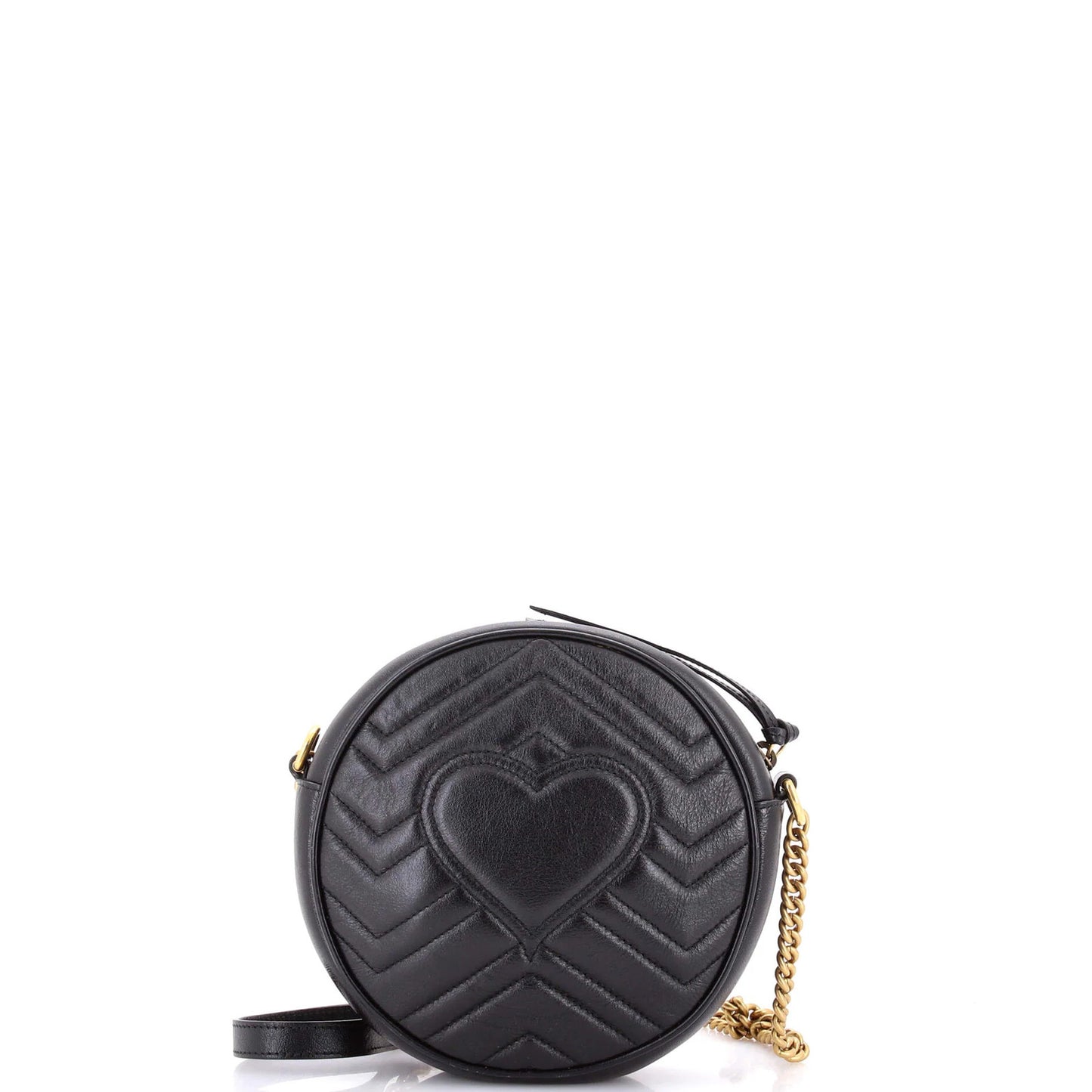 Gucci Gg Marmont Round Shoulder Bag Matelasse Leather Mini
