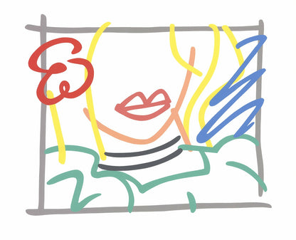Gre TOM WESSELMANN Monica (no text) 30" x 37" Serigraph 1985 Pop Art Multicolor