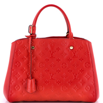 Louis Vuitton Montaigne Handbag Monogram Empreinte Leather Mm