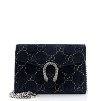 Gucci Dionysus Chain Wallet Gg Velvet Small