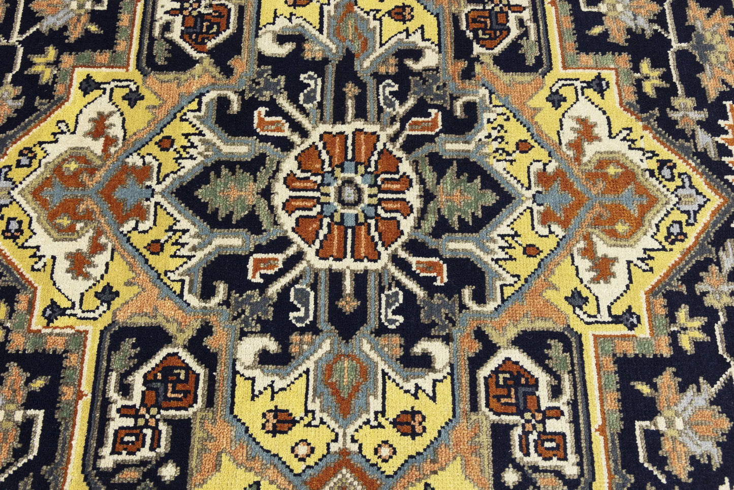 8X10 ft Handmade Serapi Oriental Rug Floral Boho Farmhouse Style Wool Carpet