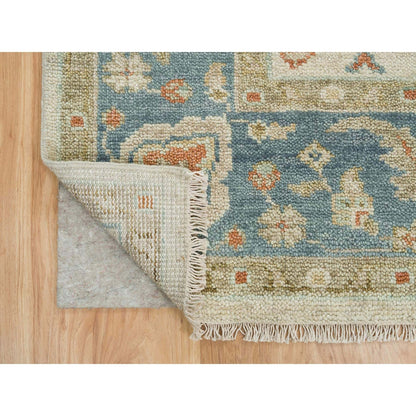 8'1"X10' Light Cream Oushak Design Pure Wool Hand Knotted Oriental Rug