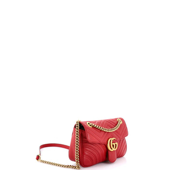 Gucci Gg Marmont Flap Bag Matelasse Leather Small
