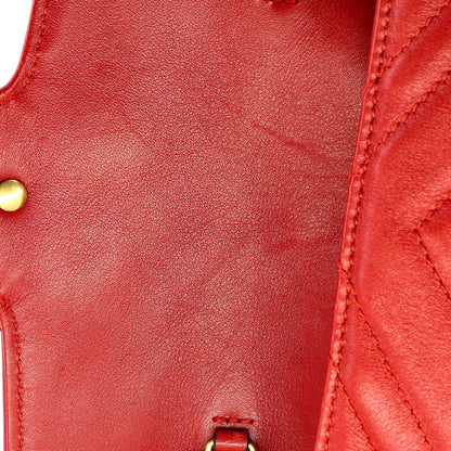 Gucci Gg Marmont Flap Bag Matelasse Leather Super Mini