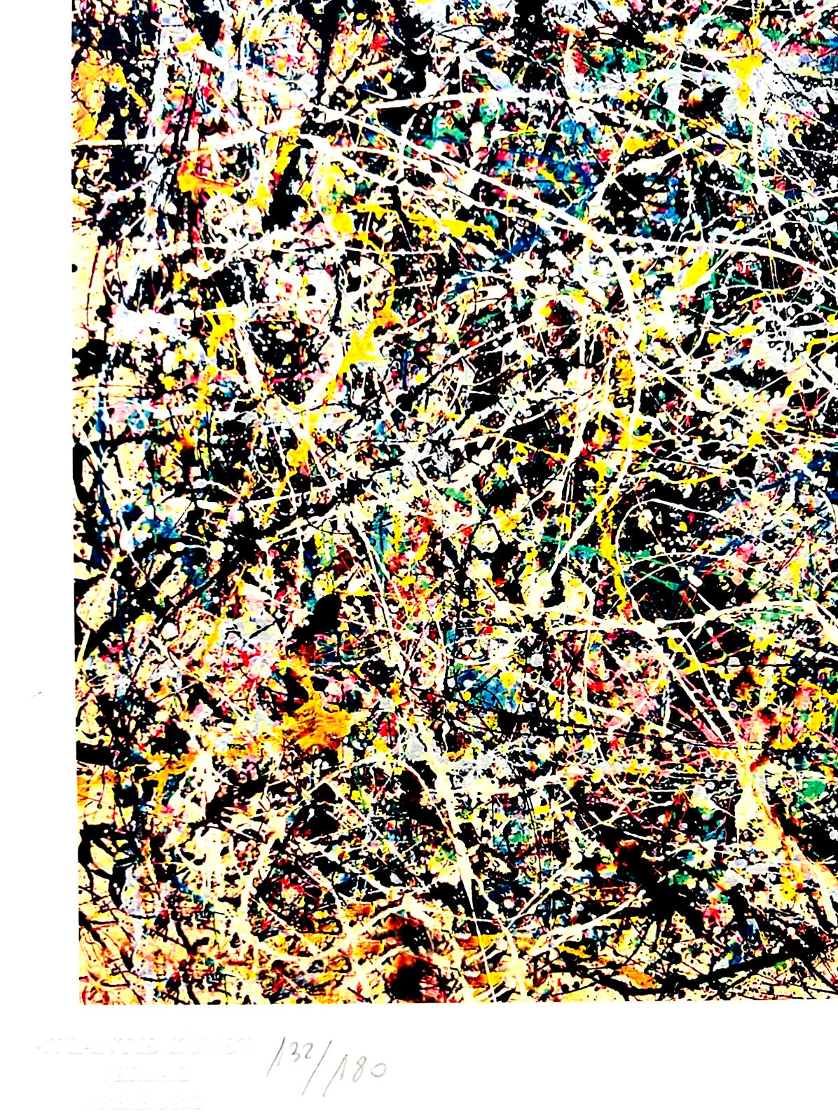 Jackson Pollock Action Painting Coa Signed Numbered A Hand 180