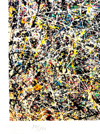 Jackson Pollock Action Painting Coa Signed Numbered A Hand 180