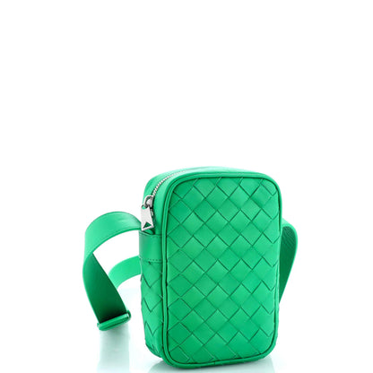 Bottega Veneta Zipped Phone Crossbody Bag Intrecciato Nappa