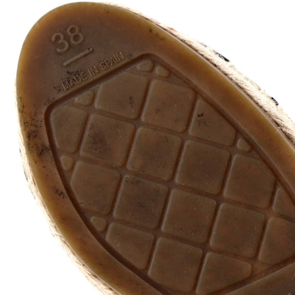 Chanel Women'S All Over Cc Cap Toe Espadrilles Printed Leather