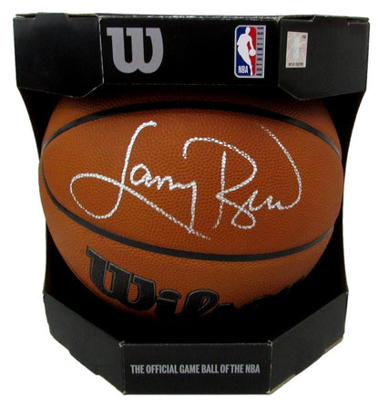 Larry Bird HOF Signed Wilson NBA Leather Game Basketball Celtics PSA/ DNA 198610