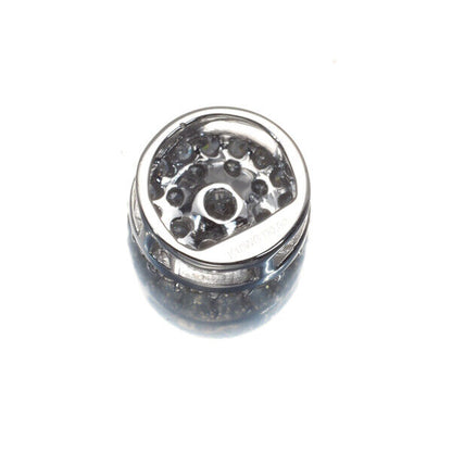 Diamond 0.50Ct Paved Circle Pendant 18K 750 White Gold
