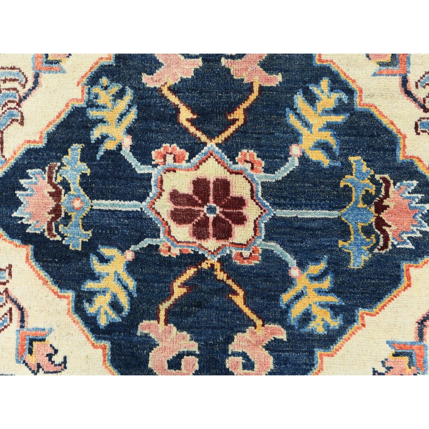 9'1"X11'8" Orange Afghan Peshawar Bookshaish Pure Wool Hand Knotted Rug