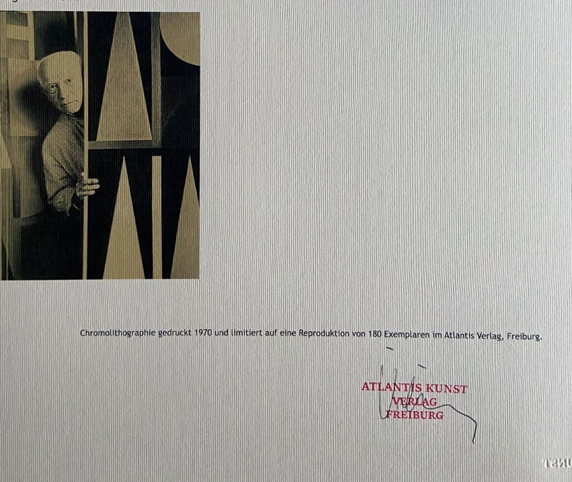 Auguste Herbin Lithograph Coa Numbered A Hand