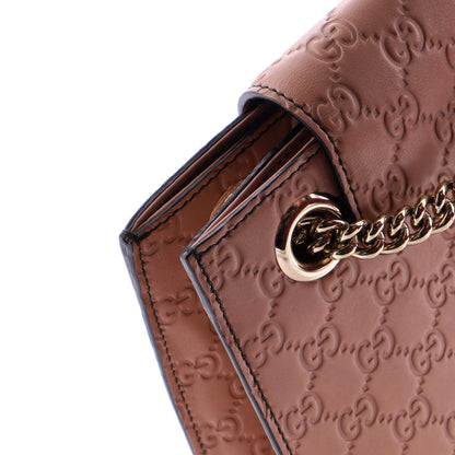 Gucci Emily Chain Flap Shoulder Bag Guccissima Leather Large