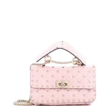 Valentino Garavani Rockstud Spike Flap Bag Quilted Leather Small
