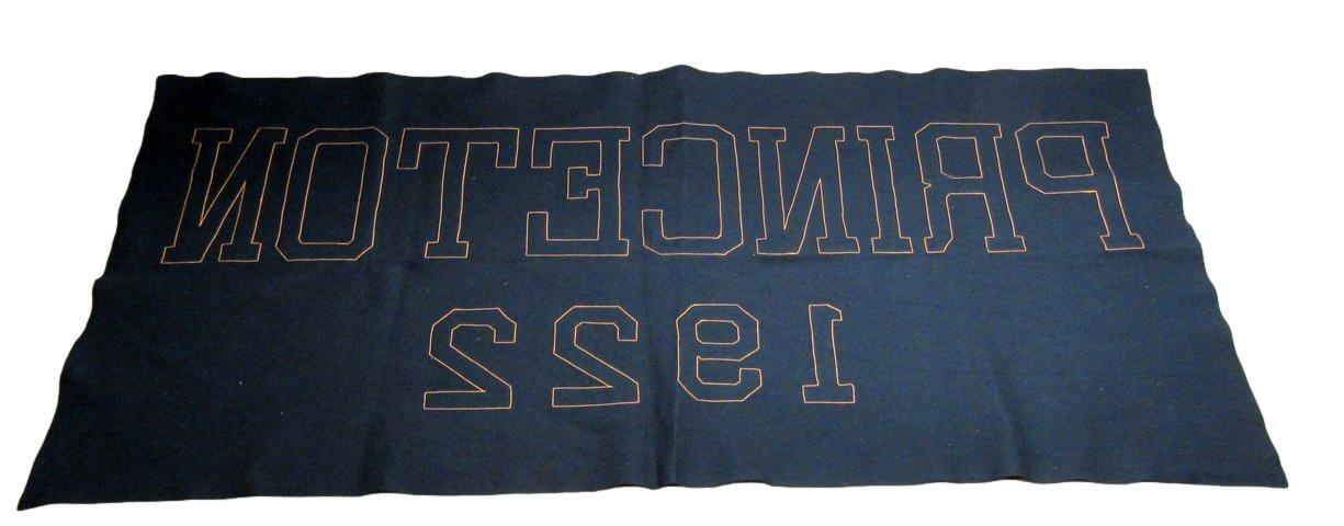 Vintage 1922 Princeton 66X31 Black/Orange Felt