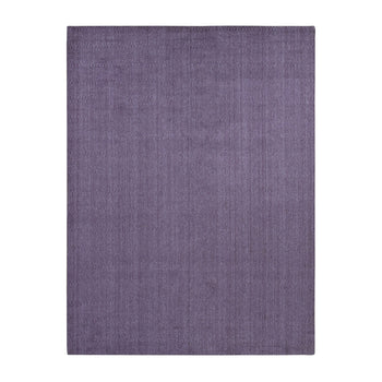 8'X10' Liserian Purple Hand Loomed Pure Wool Tone On Tone Rug