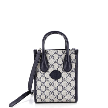 Gucci Interlocking G Patch Tote Gg Coated Canvas Mini