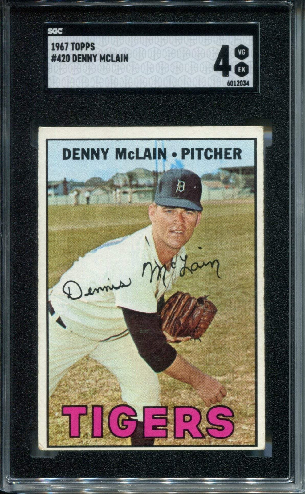 Denny Mclain 1967 Topps #420 Sgc 4