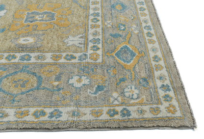 Oushak Pakistan Oriental Rug Muted Colors Floral