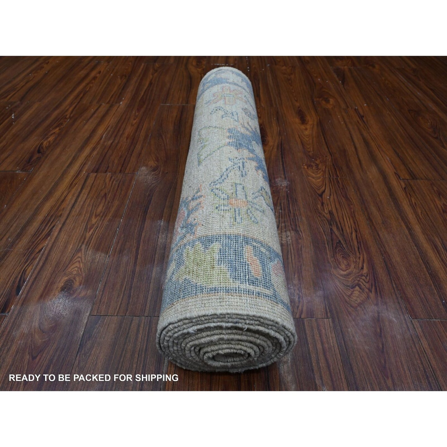 2'10"X15'10" Gray Afghan Angora Oushak Oversized Runner Oriental Rug