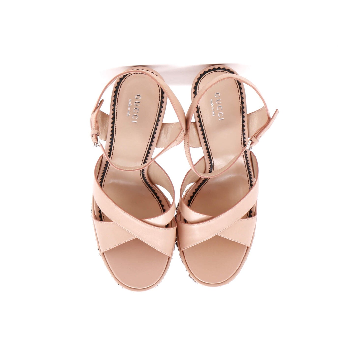 Gucci Women'S Janaya Gg Studded Platform Sandals Leather