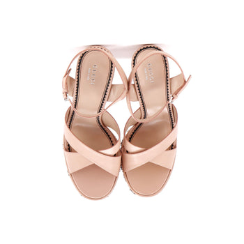 Gucci Women'S Janaya Gg Studded Platform Sandals Leather