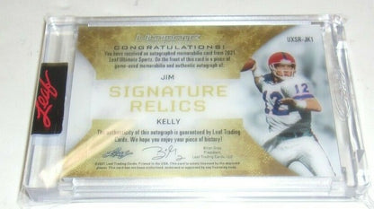 Jim Kelly Rare!! 2021 Leaf Ultimate Game Used