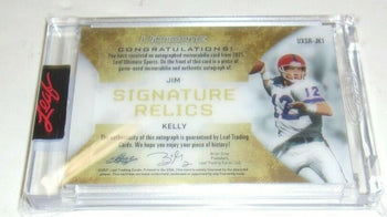Jim Kelly Rare!! 2021 Leaf Ultimate Game Used