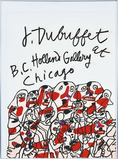 Jean Dubuffet 1976 Silkscreen Print B.C. Horland
