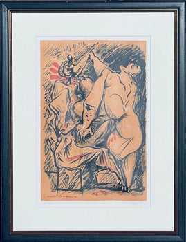 Andre Masson Lithograph Nude Signed Numbered France 49.5X32Cm Framed W/Box