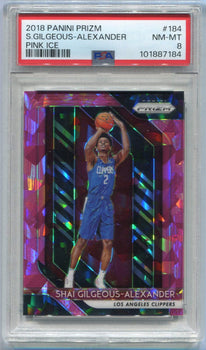 Shai Gilgeous-Alexander 2018 - 2019 Panini Pink Cracked Prizm Rc #184 Psa Graded