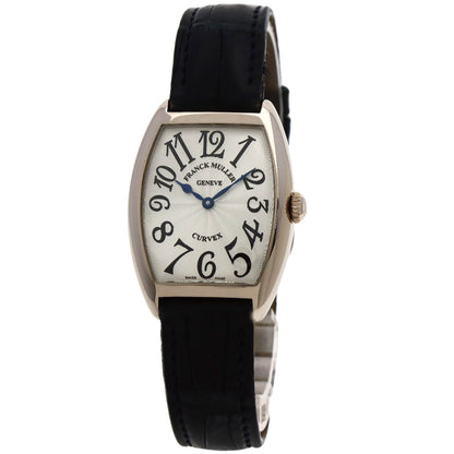 Franck Muller Tonneau Curvex Watches 7502Qz K18 White Gold/Leather Boys