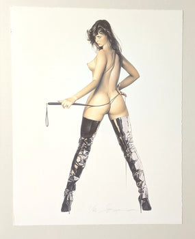 Hajime Sorayama Erotic Nude Lithograph Signed & Numbered Fetish Art Boots Japan